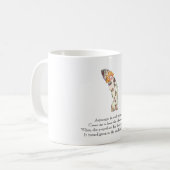 Vintager Gedicht-Spargel-Reim-niedliche Kaffeetasse (Vorderseite Links)