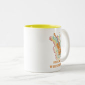 Vintager Geigenflitzer Zweifarbige Tasse (VorderseiteRechts)