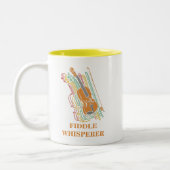 Vintager Geigenflitzer Zweifarbige Tasse (Links)