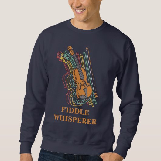 Vintager Geigenwirbelpuffer Sweatshirt (Vorderseite)