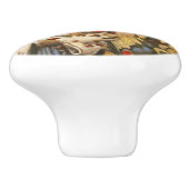 Vintager Geisha-Keramik-Griff Keramikknauf (Seitenansicht)