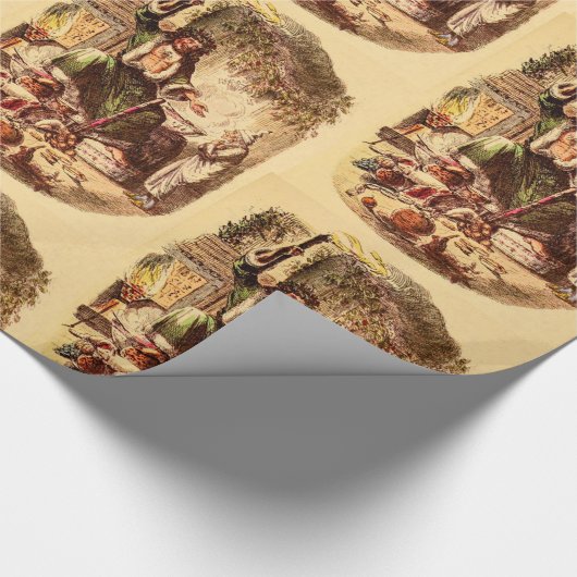 Vintager Geist der Weihnachtszeit Geschenkpapier (Ecke)