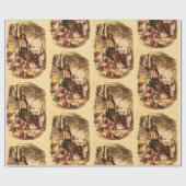 Vintager Geist der Weihnachtszeit Geschenkpapier (Flach)