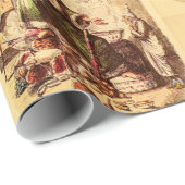 Vintager Geist der Weihnachtszeit Geschenkpapier (Rolleneckpunkt)