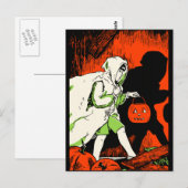 Vintager Geistertrick oder Treater Postkarte (Vorne/Hinten)