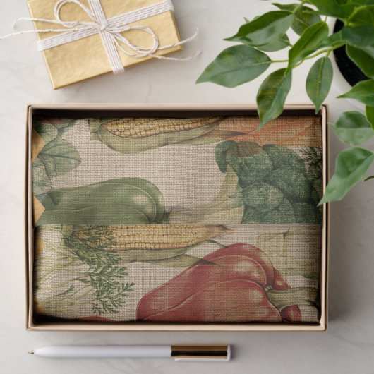 Vintager Gemüsegarten Seidenpapier (Geschenk)