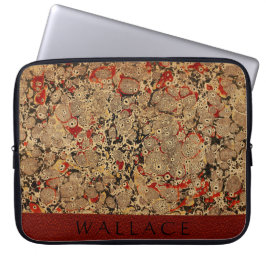 Vintager gemusterter gemarmorter Bucheinband Laptopschutzhülle