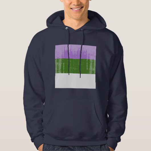 Vintager Genderqueer Stolz Hoodie (Vorderseite)