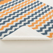 Vintager geometrischer orangefarbener Name Sherpadecke (3/4)
