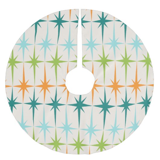 Vintager geometrischer polyester weihnachtsbaumdecke (Vorderseite)