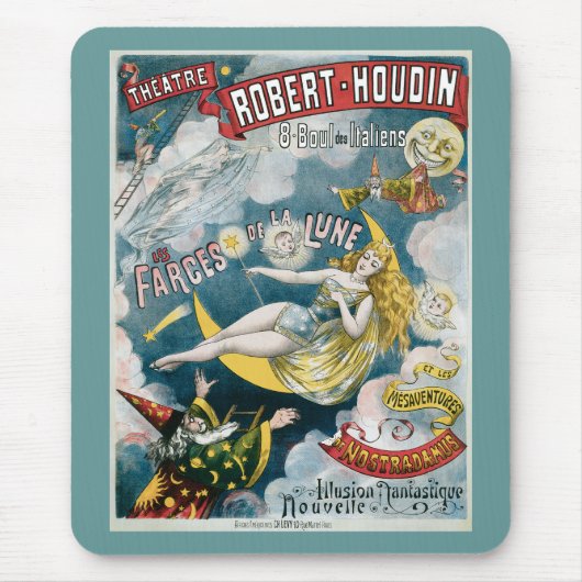 Vintager George Melies Illusion Fantastisch Mousepad (Vorne)