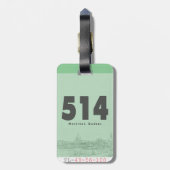 Vintager Gepäckträger Gepäckanhänger (Rückseite vertikal)