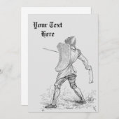 Vintager gepanzerter Ritter Einladung (Vorne/Hinten)