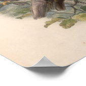 Vintager Gepunkteter Adlervogel Poster (Ecke)