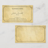 Vintager gerahmter alter Papierverfasser Visitenkarte (Vorne/Hinten)
