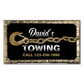 Vintager Gerahmter Schleppdienst für LKW Magnetische Visitenkarte (Vorderseite)