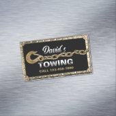 Vintager Gerahmter Schleppdienst für LKW Magnetische Visitenkarte (Beispiel)