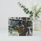 Vintager Geschäftselektriker arbeitet im Schneestu (Stehend Vorderseite)