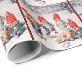 Vintager Geschenk-Lieferungs-Unfall Geschenkpapier (Rolleneckpunkt)