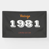 Vintager Geschenkbanner der Limited Edition 1981 - Banner (Horizontal)