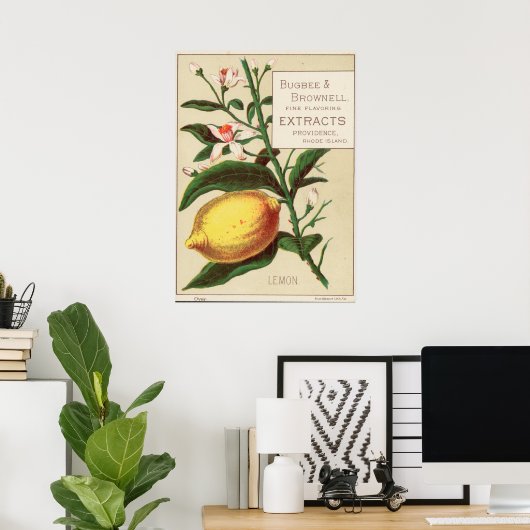 Vintager Geschmack Extract Werbeplakat Poster (Heimbüro)