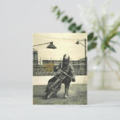 VINTAGER GESCHWINDIGKEIT. POSTKARTE (Stehend Vorderseite)