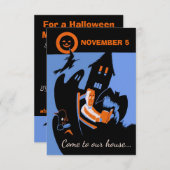 Vintager gespenstischer einladung (Vorne/Hinten)