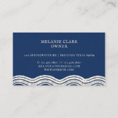 Vintager Gestaltungsfisch, Wellenmeer Visitenkarte (Rückseite)