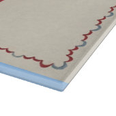 Vintager gestickter Challah-Stoff Schneidebrett (Ecke)