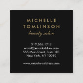 Vintager, gestreifter Schönheitssalon Quadratische Visitenkarte (Rückseite)