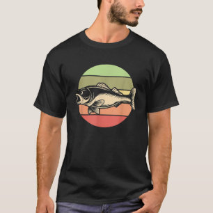 Vintager gestreiftes Bass Striper Funny Fisherman  T-Shirt