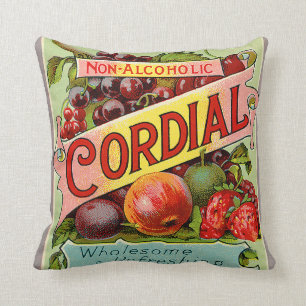 Vintager Getränk-Aufkleber-nicht alkoholischer Kissen