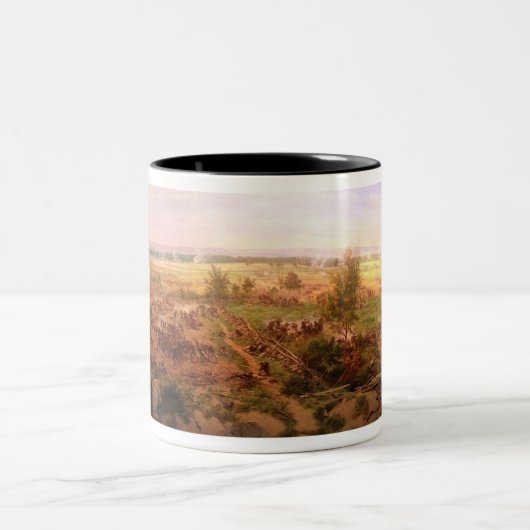 Vintager GettysburgCyclorama Paul Philippoteaux Zweifarbige Tasse (Mittel)