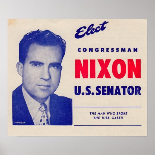 Vintager gewählter Kongressabgeordneter Nixon Sena Poster (Vorne)