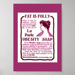 Vintager Gewichtsverlust und OBESITY SOAP Poster