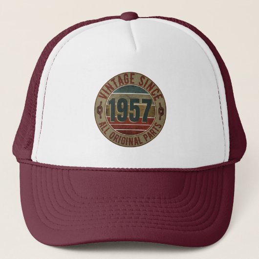 VINTAGER GIFT-TRUCKER-HAT 1957 TRUCKERKAPPE (Vorderseite)
