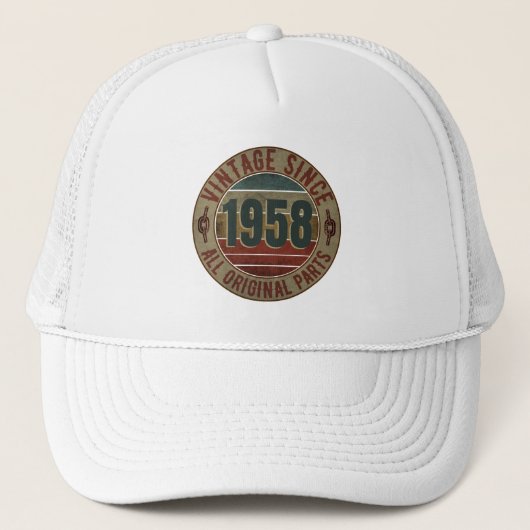 VINTAGER GIFT-TRUCKER-HAT 1958 TRUCKERKAPPE (Vorderseite)