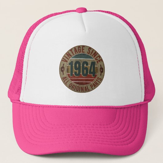 VINTAGER GIFT-TRUCKER-HAT 1964 TRUCKERKAPPE (Vorderseite)