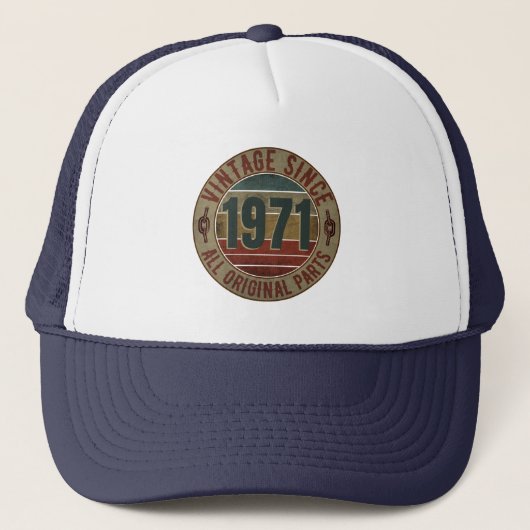 VINTAGER GIFT-TRUCKER-HAT 1971 TRUCKERKAPPE (Vorderseite)