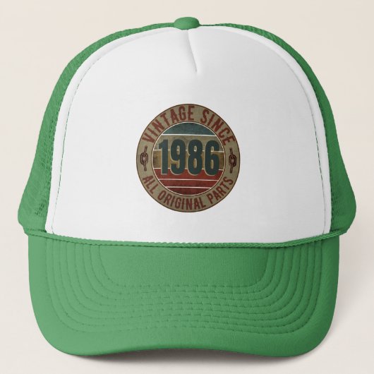 VINTAGER GIFT-TRUCKER-HAT 1986 TRUCKERKAPPE (Vorderseite)