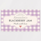 Vintager Gingham aus Liebe Jar Etiketten (Design 1)
