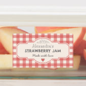 Vintager Gingham aus Liebe Jar Etiketten (Befestigt)