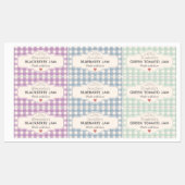 Vintager Gingham aus Liebe Jar Etiketten (Blatt)