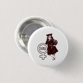 Vintager Girl-Power Button (Vorne & Hinten)