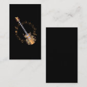 Vintager Gitarrenspieler Blumenmusiker Kunst Visitenkarte (Vorne/Hinten)