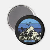 Vintager Glacier Bay-Nationalpark Magnet (Vorderseite/Rückseite)