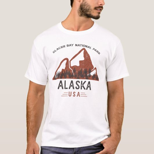 Vintager Glacier Bay-Nationalpark T-Shirt (Vorderseite)