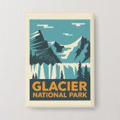 Vintager Glacier-Nationalpark Button (Vorderseite)