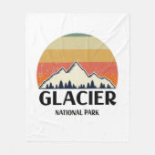 Vintager Glacier-Nationalpark Fleecedecke (Vorderseite)