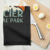 Vintager Glacier-Nationalpark Geschirrtuch (Viertel Falte)